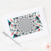 Keniaanse Tapestry Kaleidoscope Art Print Rechthoekige Sticker (Envelop)