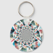 Keniaanse Tapestry Kaleidoscope Art Print Sleutelhanger (Voorkant)