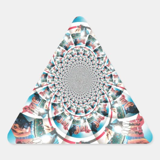Keniaanse Tapestry Kaleidoscope Art Print Sticker (Voorkant)