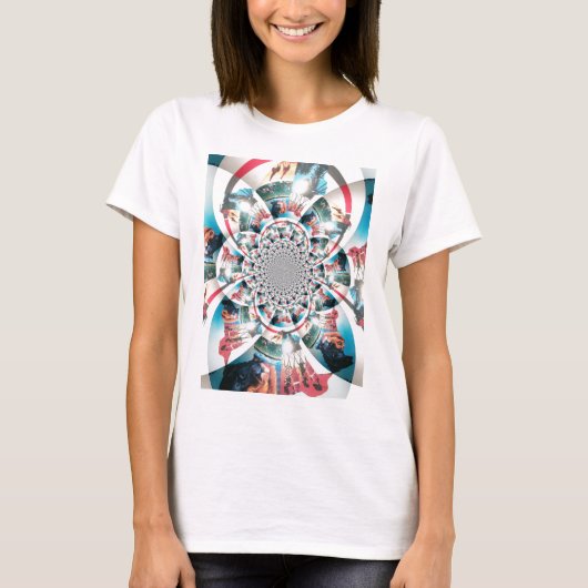 Keniaanse Tapestry Kaleidoscope Art Print T-shirt (Voorkant)