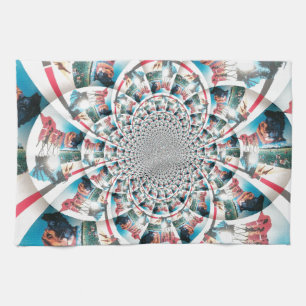 Keniaanse Tapestry Kaleidoscope Art Print Theedoek