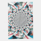 Keniaanse Tapestry Kaleidoscope Art Print Theedoek (Verticaal)