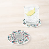 Keniaanse Tapestry Kaleidoscope Art Print Zandsteen Onderzetter (Zijkant)