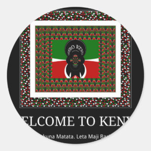 Keniaanse viering: een oprecht Keniaans welkom Ronde Sticker