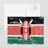 Keniaanse vlag Briefkaart (Voorkant / Achterkant)