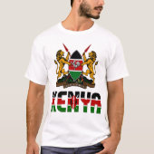 Keniaanse vlag en wapenschild t-shirt (Voorkant)