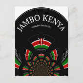 Keniaanse vlag Geïnspireerd door Jambo Welcome Des Briefkaart (Voorkant)