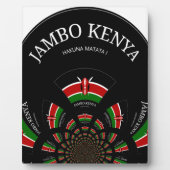 Keniaanse vlag Geïnspireerd door Jambo Welcome Des Fotoplaat (Voorkant)