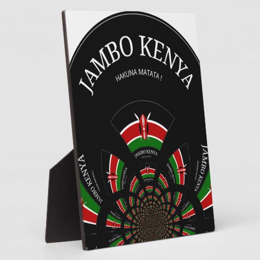 Keniaanse vlag Geïnspireerd door Jambo Welcome Des Fotoplaat (Zijkant)