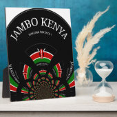 Keniaanse vlag Geïnspireerd door Jambo Welcome Des Fotoplaat (Zijkant)
