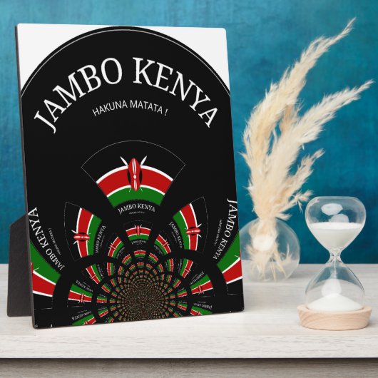 Keniaanse vlag Geïnspireerd door Jambo Welcome Des Fotoplaat (Zijkant)