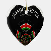 Keniaanse vlag Geïnspireerd door Jambo Welcome Des Keramisch Ornament (Rechts)