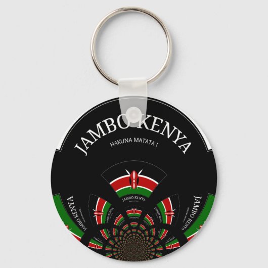 Keniaanse vlag Geïnspireerd door Jambo Welcome Des Sleutelhanger (Voorkant)