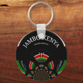Keniaanse vlag Geïnspireerd door Jambo Welcome Des Sleutelhanger (Voorkant)