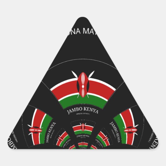 Keniaanse vlag Geïnspireerd door Jambo Welcome Des Sticker (Voorkant)