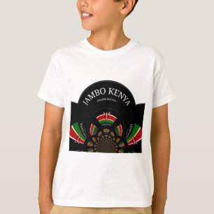 Keniaanse vlag Geïnspireerd door Jambo Welcome Des T-shirt