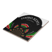 Keniaanse vlag Geïnspireerd door Jambo Welcome Des Tegeltje (Zijkant)