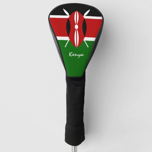 Keniaanse Vlag & Golf Kenia sport Hoesjes / clubs Golfheadcover (Voorkant)