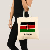 Keniaanse vlag Handgemaakt in Kenia Cotton Canvas  Tote Bag (Voorkant (product))