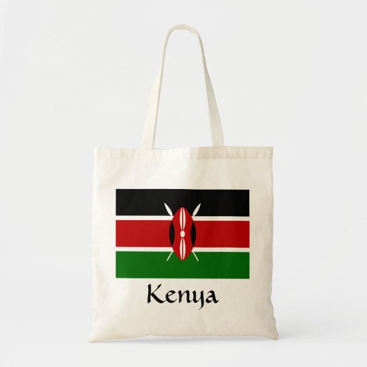 Keniaanse vlag Handgemaakt in Kenia Cotton Canvas  Tote Bag (Voorkant)