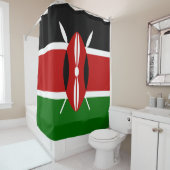 Keniaanse vlag (Kenia) Douchegordijn (In situ)