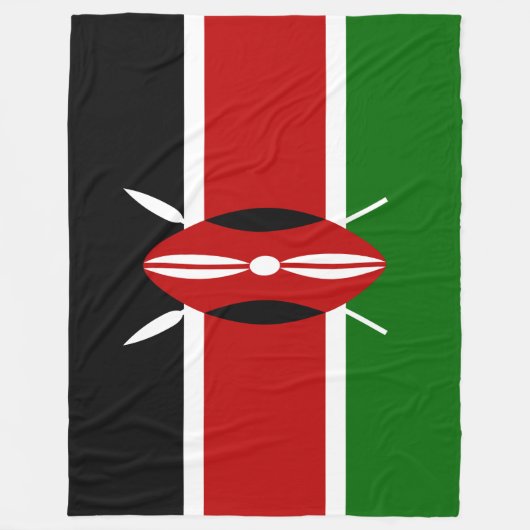Keniaanse vlag (Kenia) Fleece Deken (Voorkant)