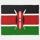 Keniaanse vlag (Kenia) Fleece Deken (Voorkant (Horizontaal))