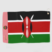 Keniaanse vlag & Kenia monogrammen/dame golfhanddo Golfhanddoek (Horizontaal)