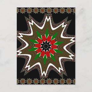 Keniaanse vlag kleuren kunstdruk / grafisch briefkaart