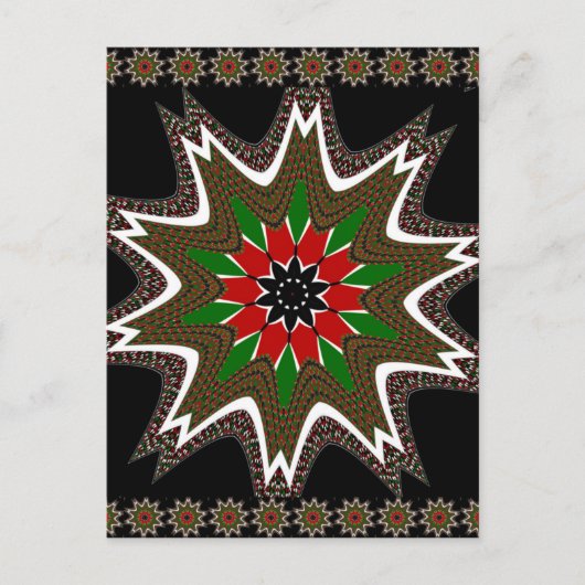 Keniaanse vlag kleuren kunstdruk / grafisch briefkaart (Voorkant)