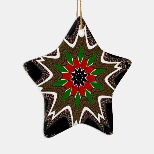 Keniaanse vlag kleuren kunstdruk / grafisch keramisch ornament (Rechts)