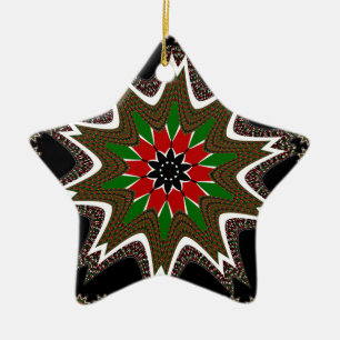 Keniaanse vlag kleuren kunstdruk / grafisch keramisch ornament