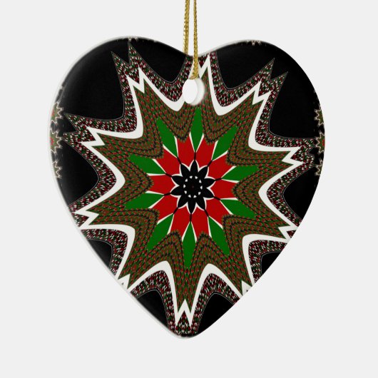 Keniaanse vlag kleuren kunstdruk / grafisch keramisch ornament (Rechts)