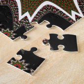 Keniaanse vlag kleuren kunstdruk / grafisch legpuzzel (Zijkant)