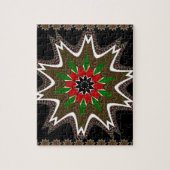 Keniaanse vlag kleuren kunstdruk / grafisch legpuzzel (Verticaal)