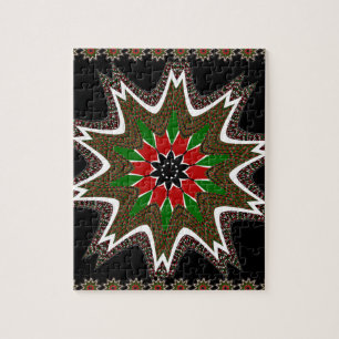 Keniaanse vlag kleuren kunstdruk / grafisch legpuzzel