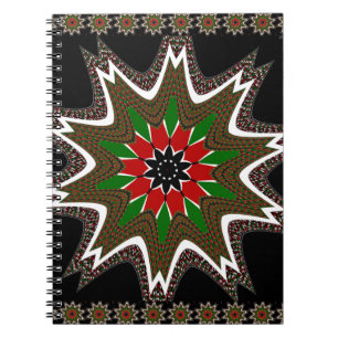 Keniaanse vlag kleuren kunstdruk / grafisch notitieboek