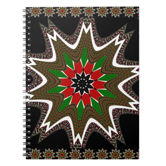 Keniaanse vlag kleuren kunstdruk / grafisch notitieboek (Voorkant)