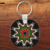 Keniaanse vlag kleuren kunstdruk / grafisch sleutelhanger (Voorkant)