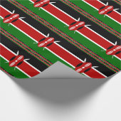 Keniaanse vlag: met miniatuur vlag Lijst Border Ar Cadeaupapier (Hoek)