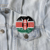  Keniaanse vlag Ronde Button 7,6 Cm (In situ)