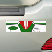 Keniaanse vlag Safari Design: Bucket List Bumpersticker (Op auto)