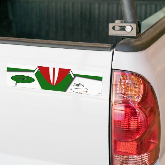 Keniaanse vlag Safari Design: Bucket List Bumpersticker (Op Truck)