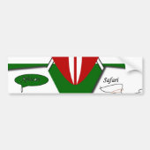 Keniaanse vlag Safari Design: Bucket List Bumpersticker (Voorkant)