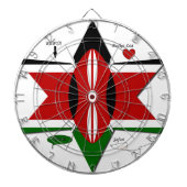 Keniaanse vlag Safari Design: Bucket List Dartbord (Voorkant)