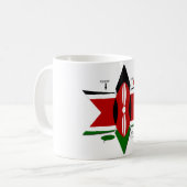 Keniaanse vlag Safari Design: Bucket List Koffiemok (Voorkant links)