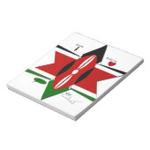 Keniaanse vlag Safari Design: Bucket List Notitieblok (Linkerzijde)