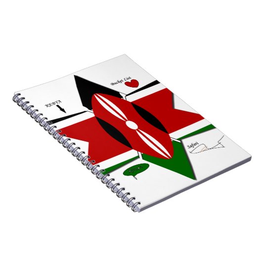 Keniaanse vlag Safari Design: Bucket List Notitieboek (Rechterzijde)