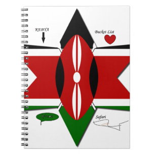 Keniaanse vlag Safari Design: Bucket List Notitieboek