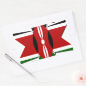 Keniaanse vlag Safari Design: Bucket List Rechthoekige Sticker (Envelop)